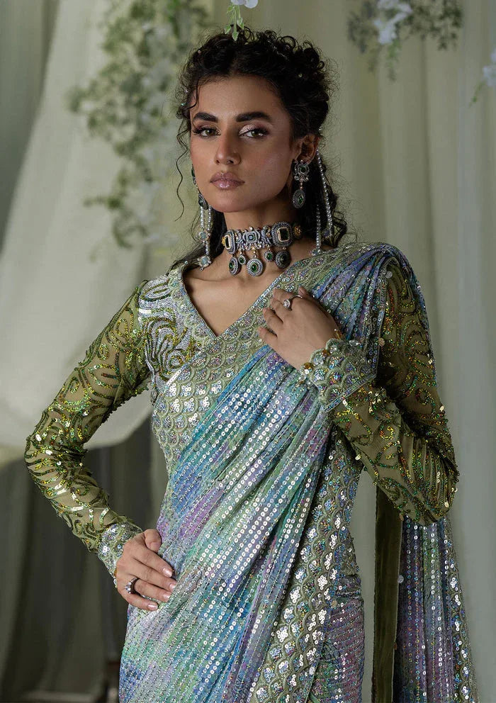 Aik Atelier | Sari Edit 2024 | SARI EDIT '24 VOL. 1 - LOOK 06 - Aqsa Fabrics