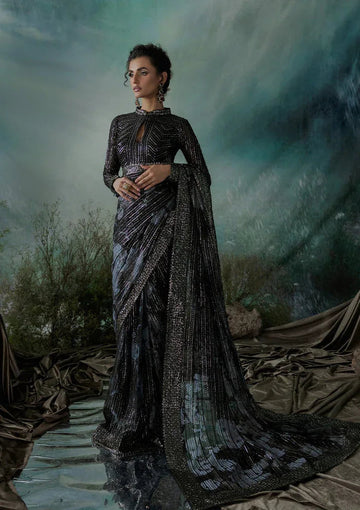 Aik Atelier | Sari Edit 2024 | SARI EDIT '24 VOL. 1 - LOOK 08 - Aqsa Fabrics