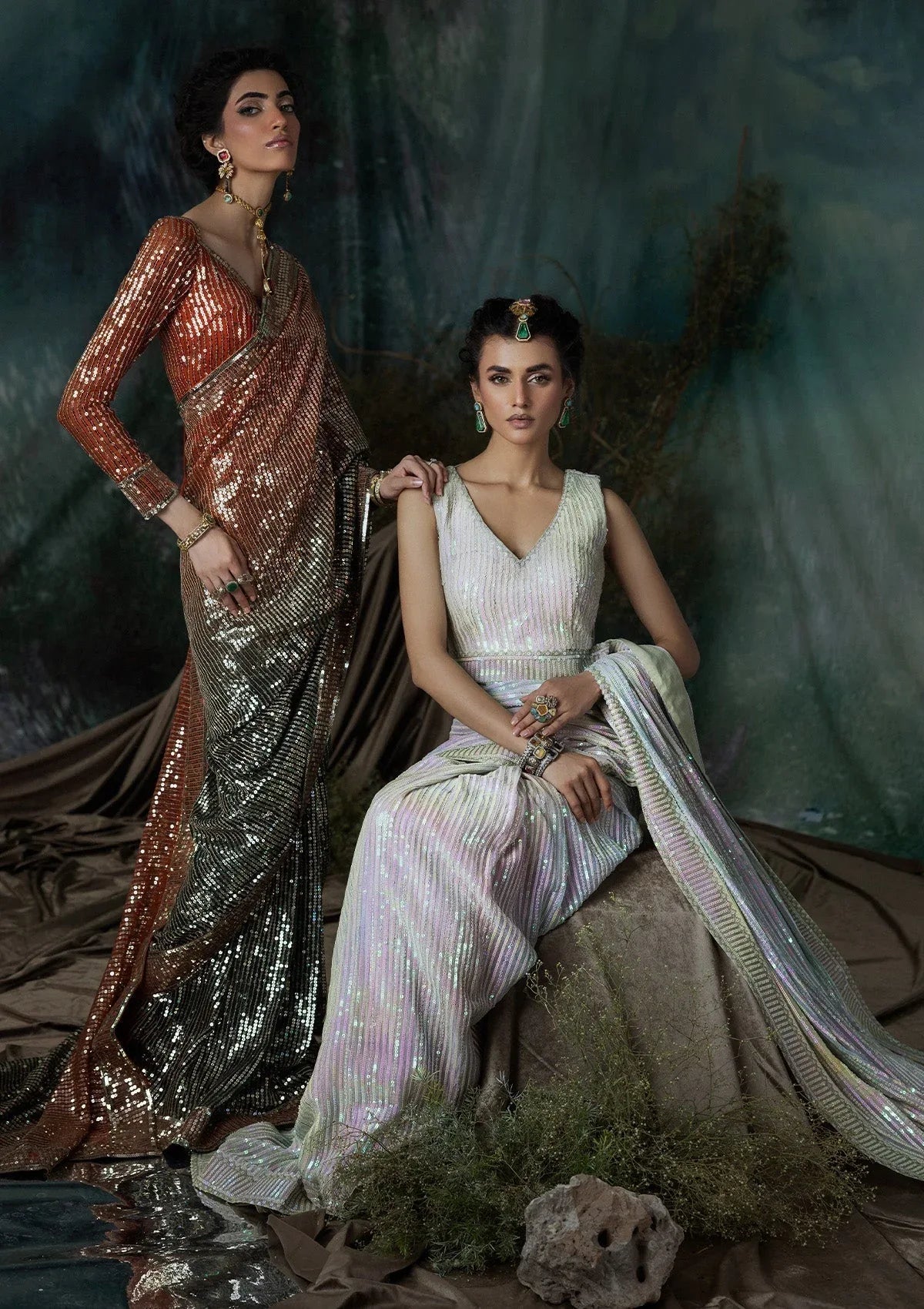 Aik Atelier | Sari Edit 2024 | SARI EDIT '24 VOL. 1 - LOOK 01 - Aqsa Fabrics