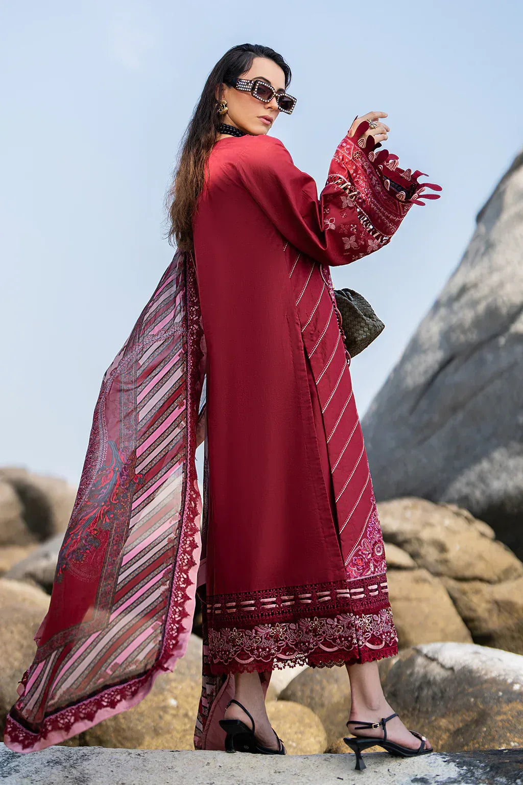 AJR Couture | Alif Signature Luxury Lawn 24 | Eleganza - Aqsa Fabrics