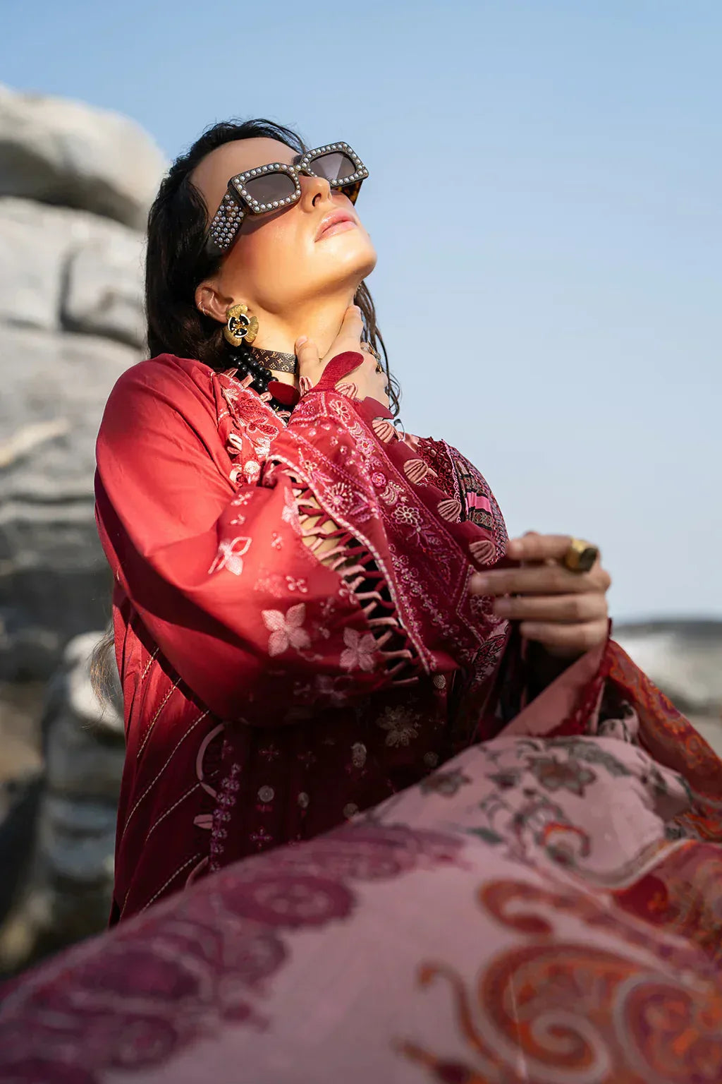 AJR Couture | Alif Signature Luxury Lawn 24 | Eleganza - Aqsa Fabrics