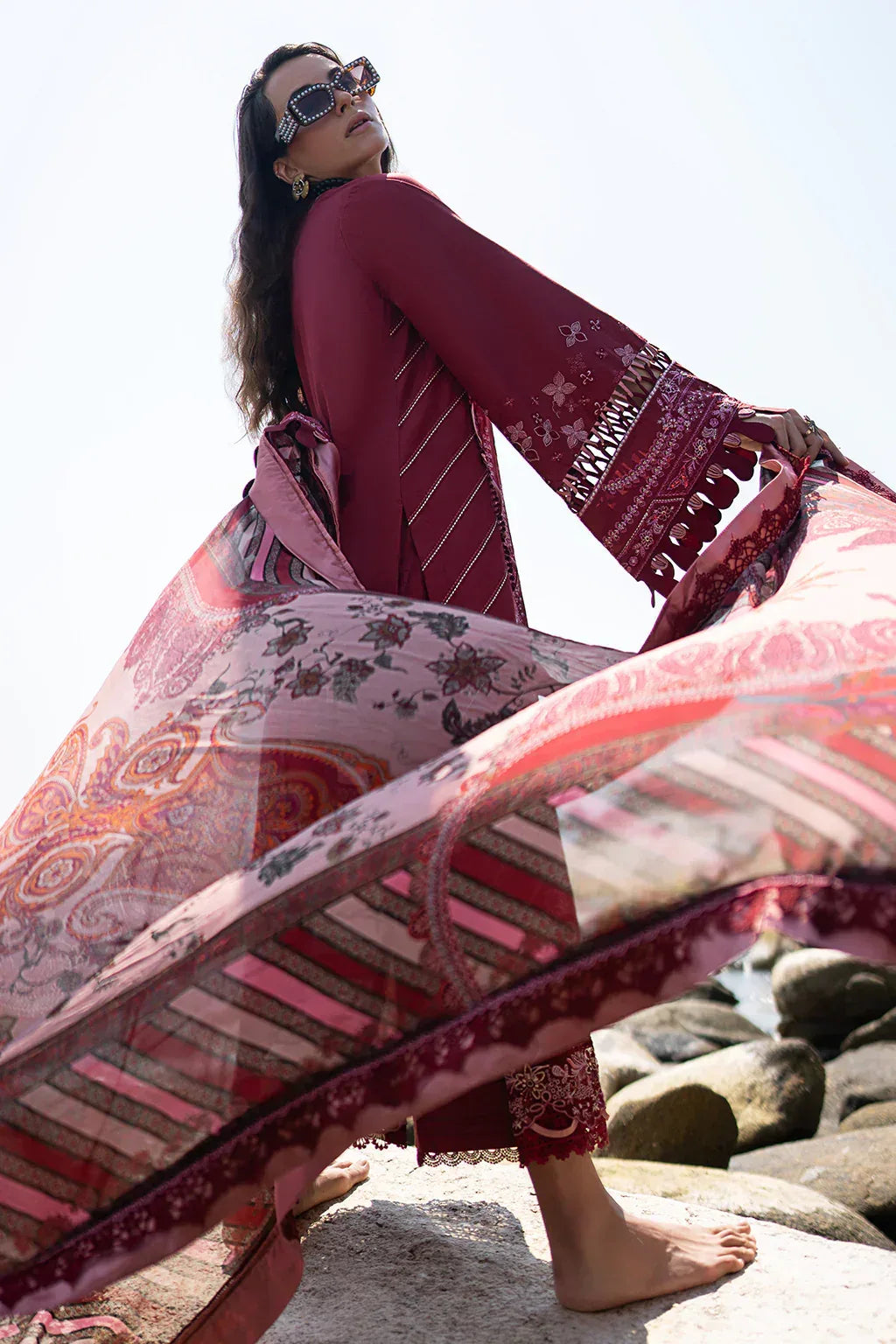 AJR Couture | Alif Signature Luxury Lawn 24 | Eleganza - Aqsa Fabrics