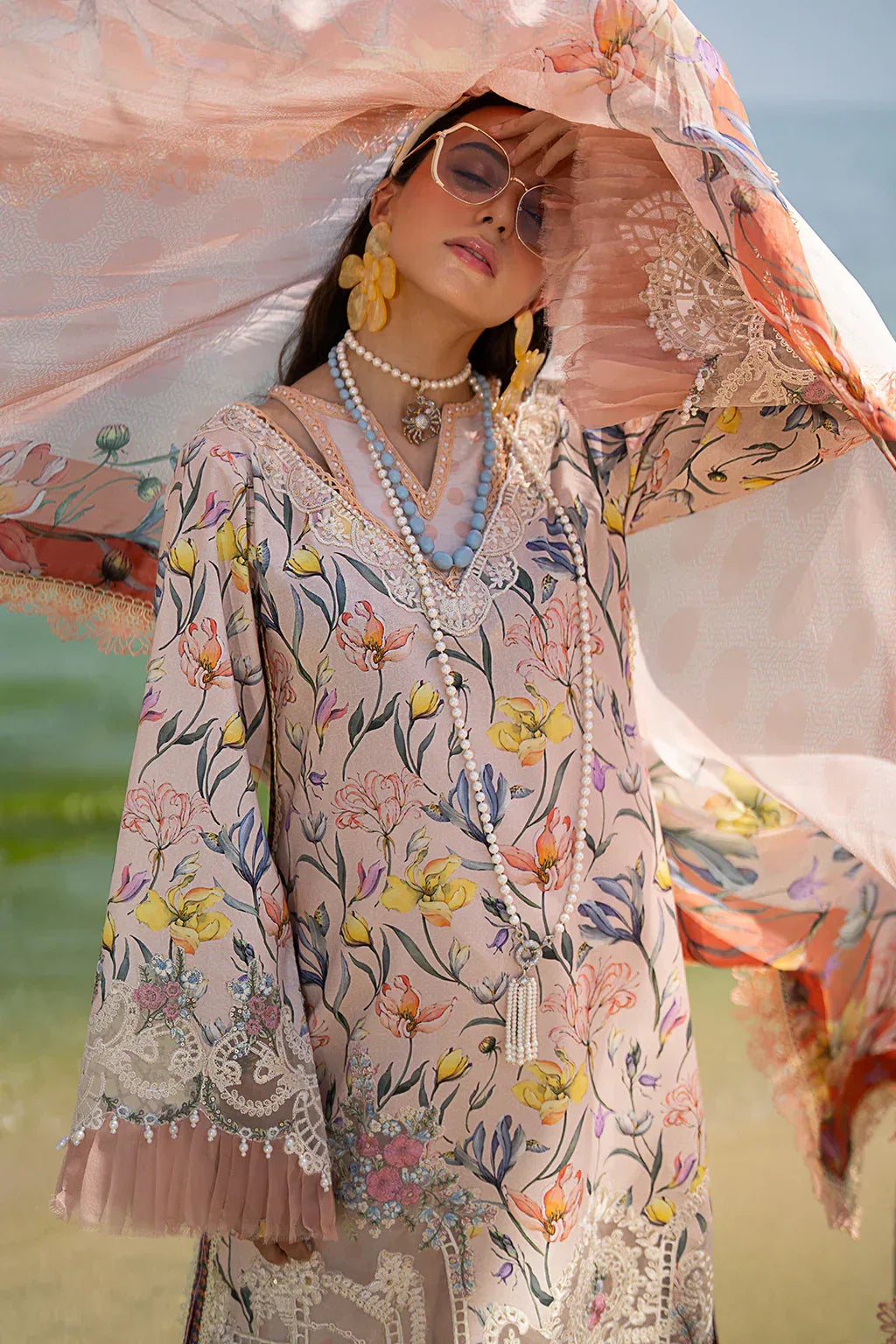 AJR Couture | Alif Signature Luxury Lawn 24 | Blooming - Aqsa Fabrics