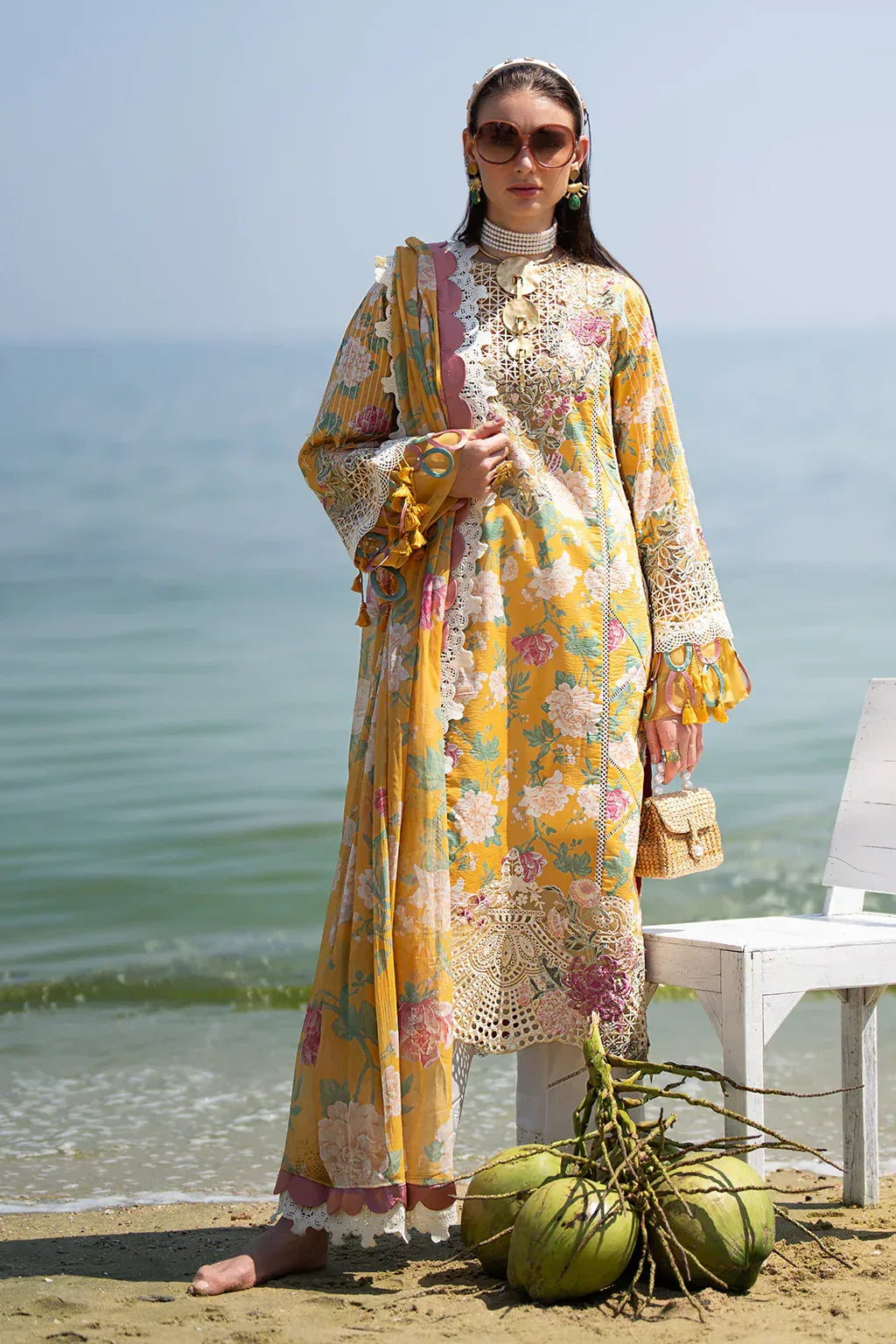 AJR Couture | Alif Signature Luxury Lawn 24 | Sunlit - Aqsa Fabrics