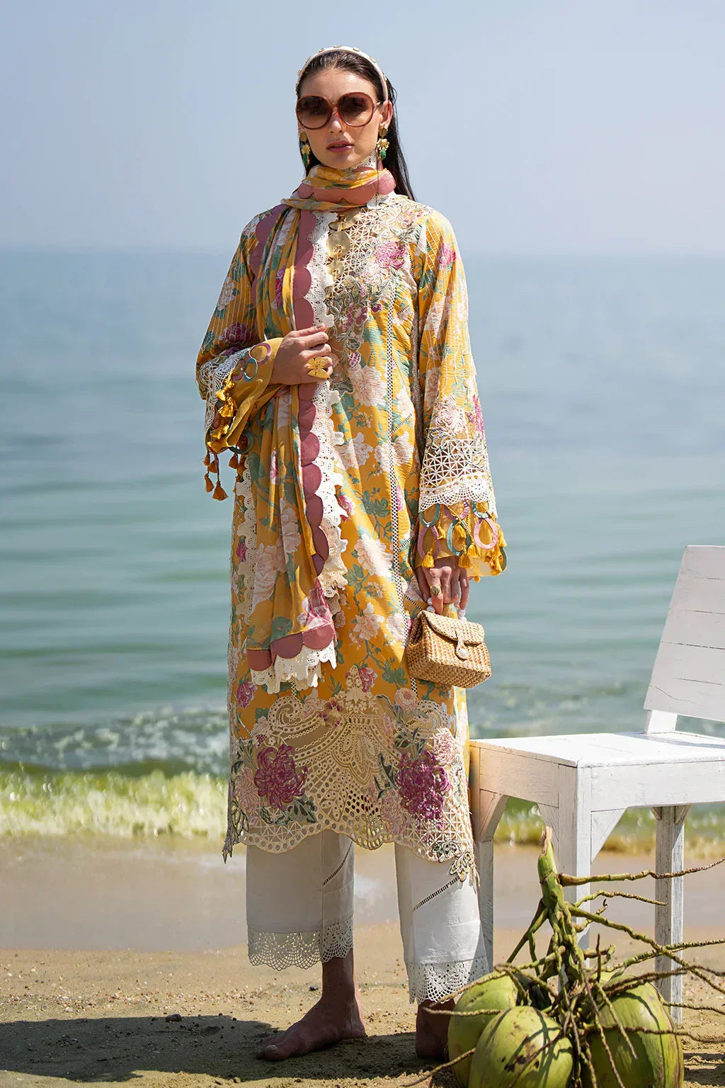 AJR Couture | Alif Signature Luxury Lawn 24 | Sunlit - Aqsa Fabrics