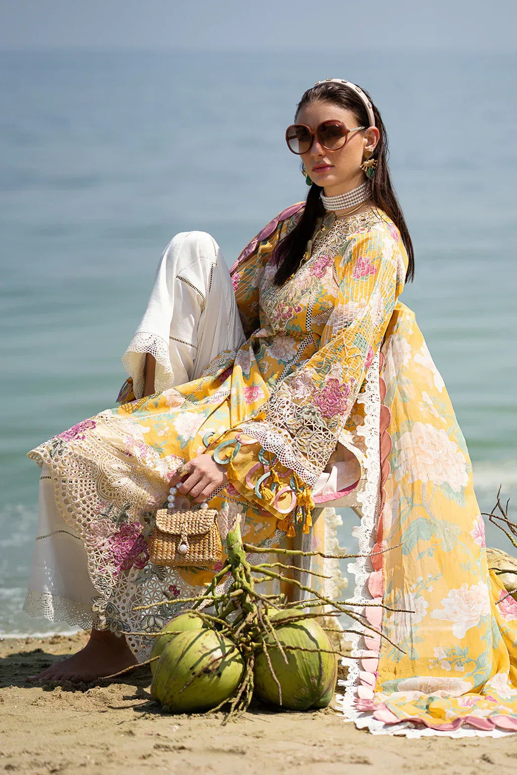 AJR Couture | Alif Signature Luxury Lawn 24 | Sunlit - Aqsa Fabrics