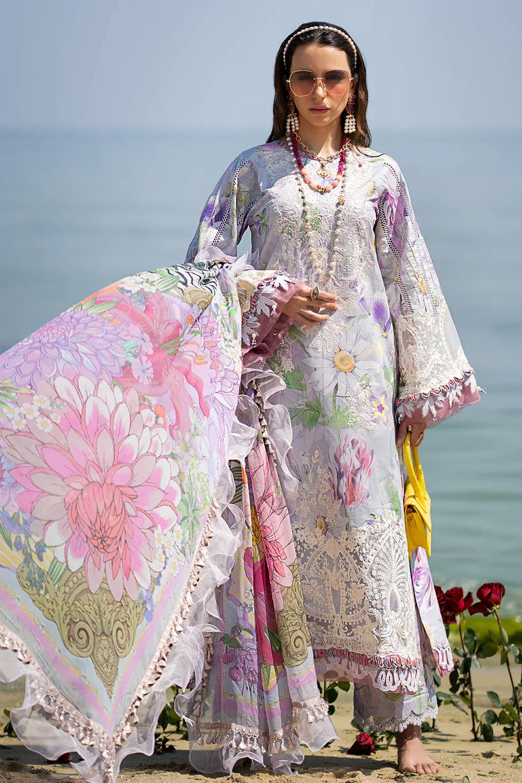 AJR Couture | Alif Signature Luxury Lawn 24 | Lyra - Aqsa Fabrics