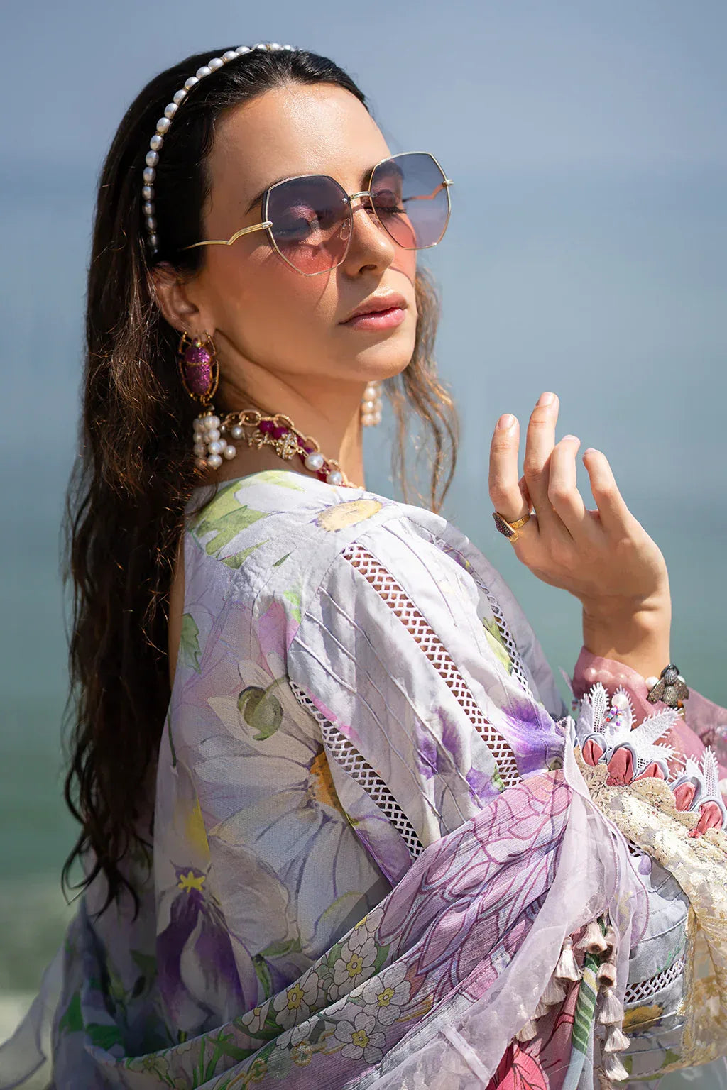 AJR Couture | Alif Signature Luxury Lawn 24 | Lyra - Aqsa Fabrics