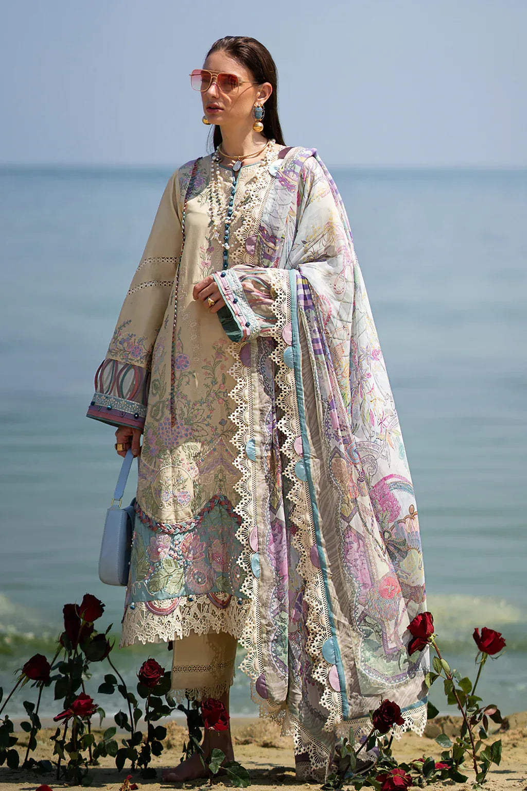 AJR Couture | Alif Signature Luxury Lawn 24 | Coraline - Aqsa Fabrics
