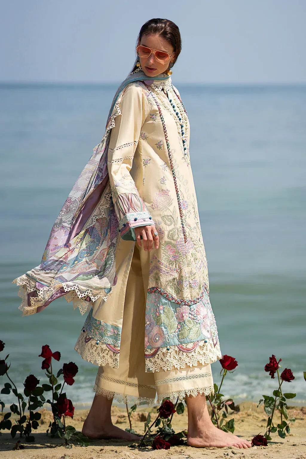 AJR Couture | Alif Signature Luxury Lawn 24 | Coraline - Aqsa Fabrics