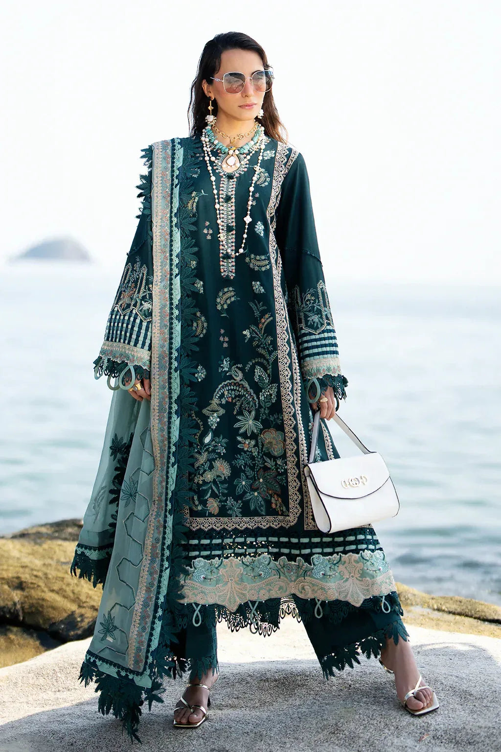 AJR Couture | Alif Signature Luxury Lawn 24 | Celia - Aqsa Fabrics