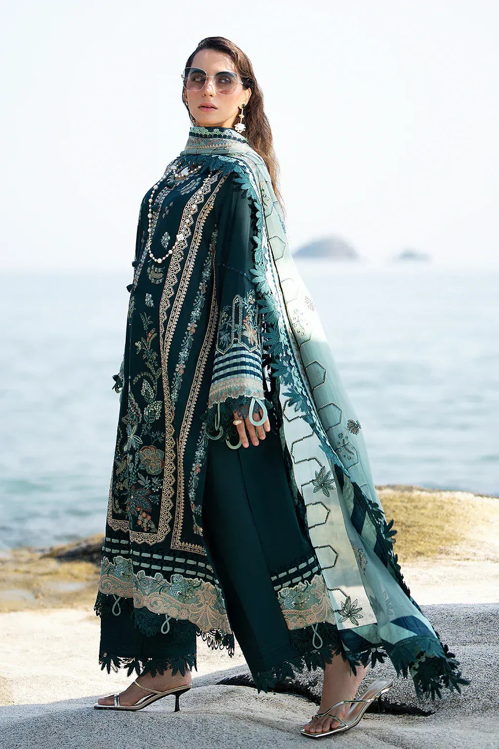 AJR Couture | Alif Signature Luxury Lawn 24 | Celia - Aqsa Fabrics