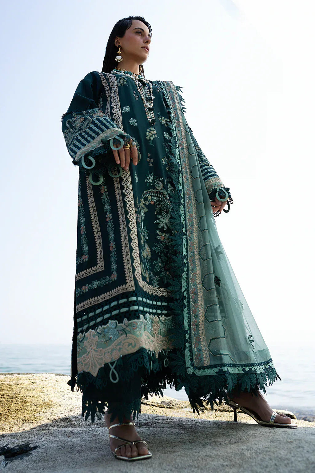 AJR Couture | Alif Signature Luxury Lawn 24 | Celia - Aqsa Fabrics