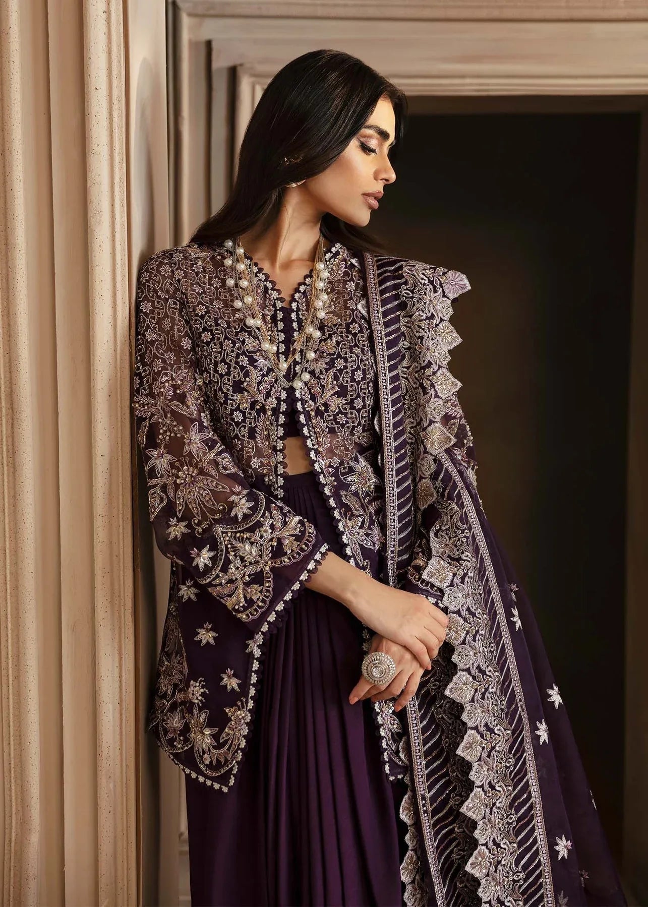 Akbar Aslam | Deewani Wedding Formals | Elowen - Aqsa Fabrics