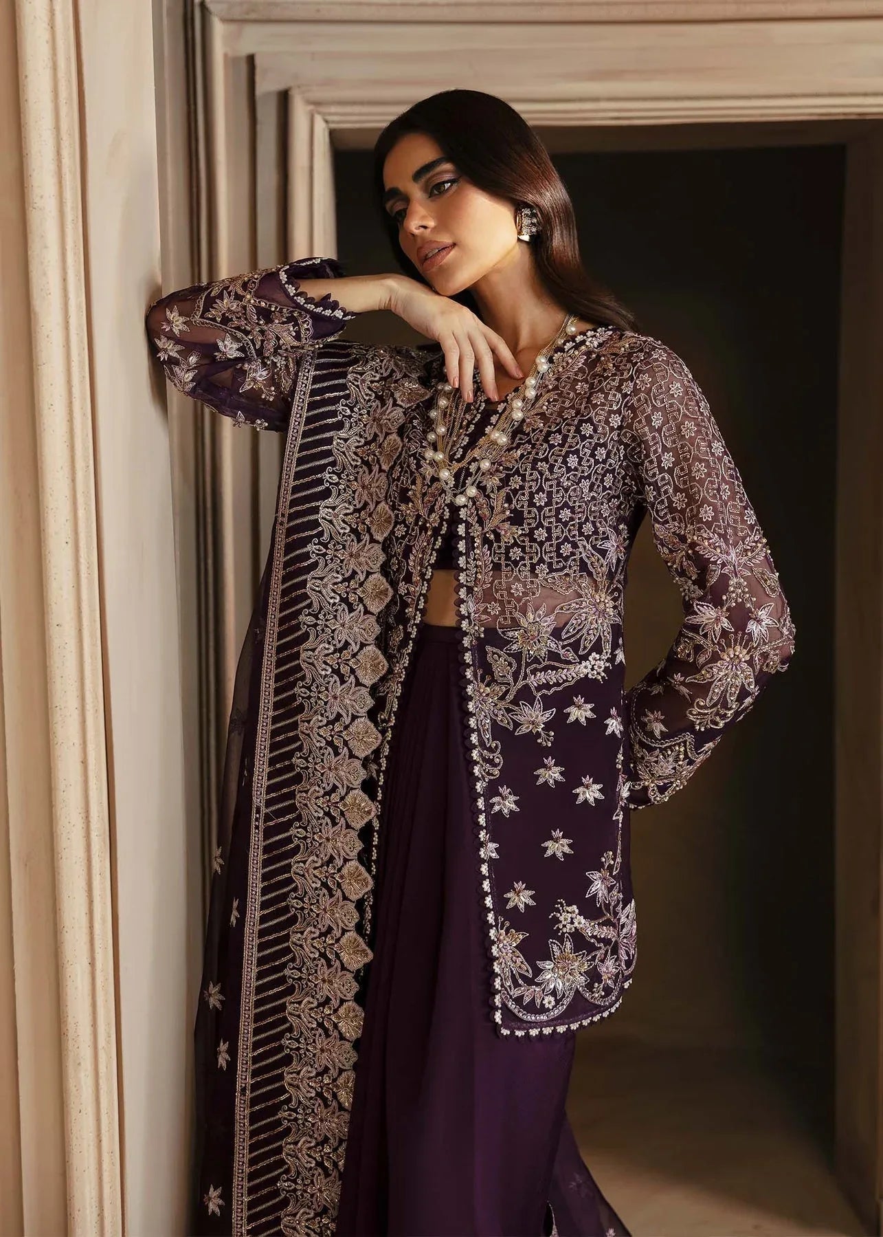 Akbar Aslam | Deewani Wedding Formals | Elowen - Aqsa Fabrics