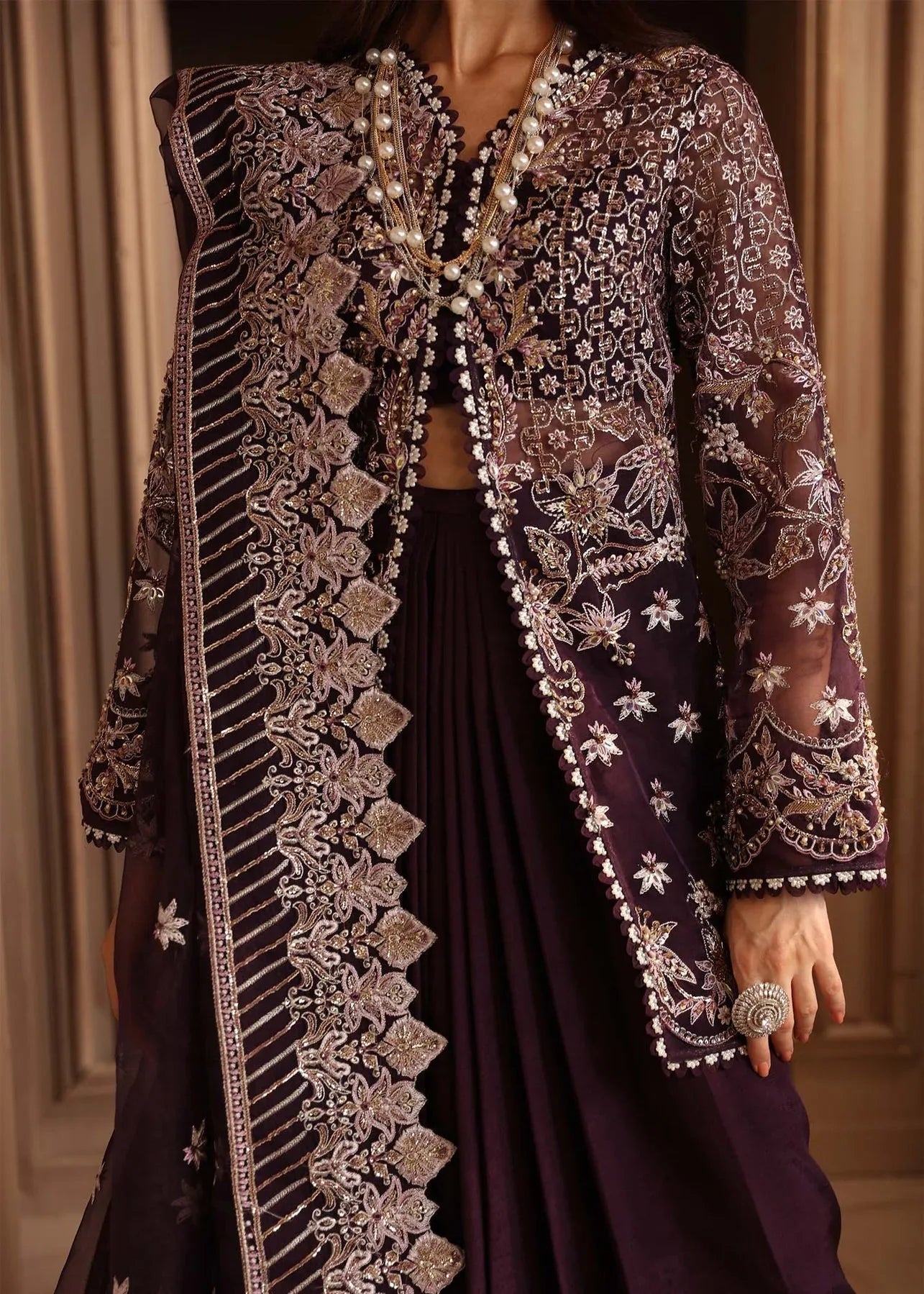 Akbar Aslam | Deewani Wedding Formals | Elowen - Aqsa Fabrics