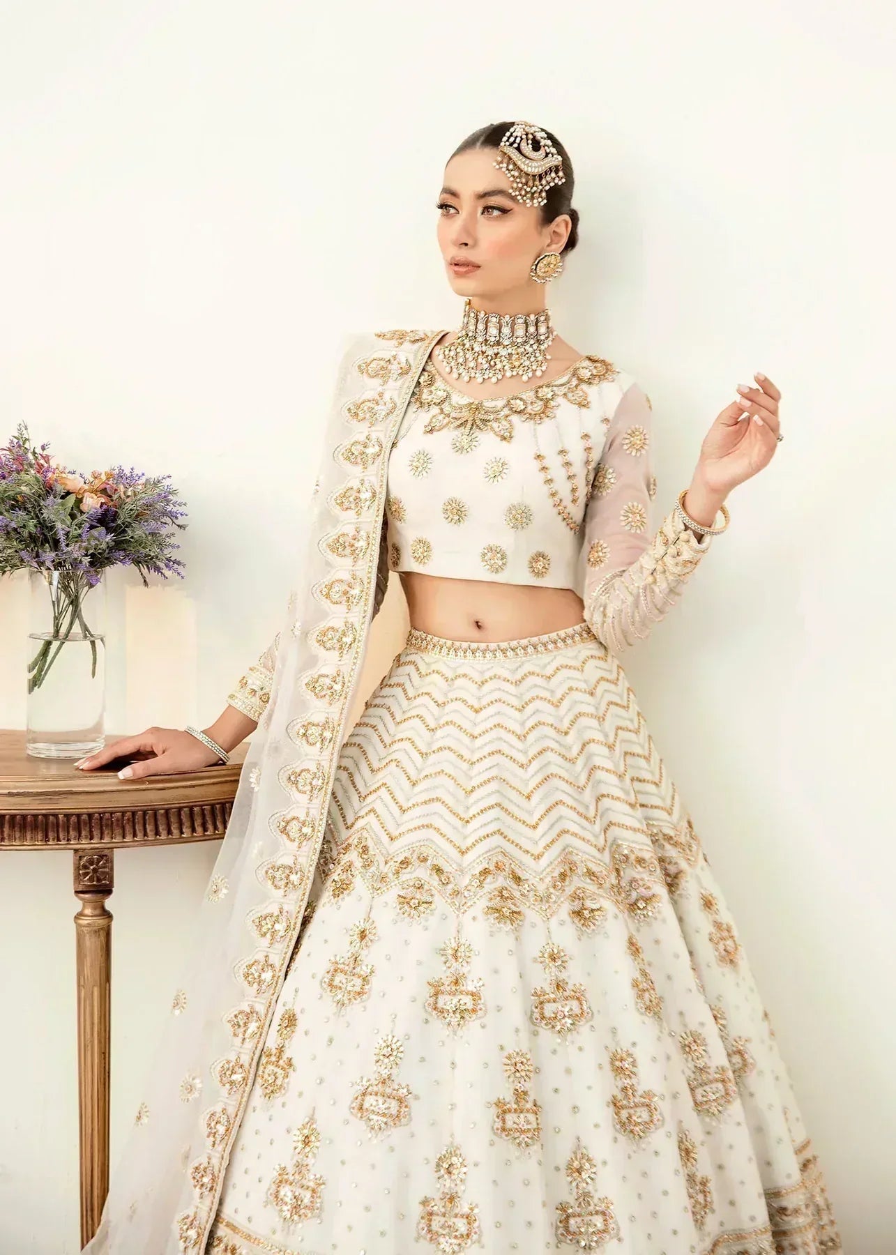 Akbar Aslam | Orphic Bridals | Cobalt - Aqsa Fabrics