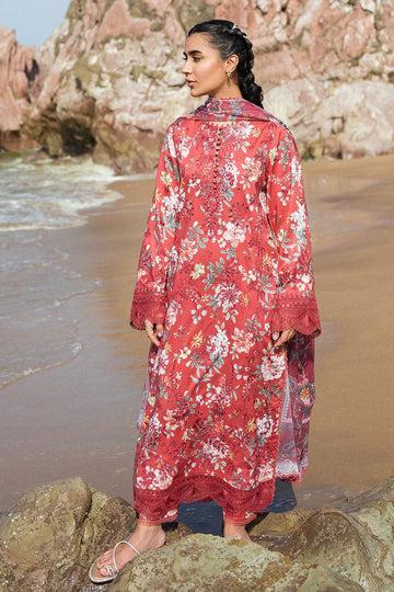 Afrozeh Summer Together Embroidered Lawn 3Pc Suit - Scarley - Aqsa Fabrics