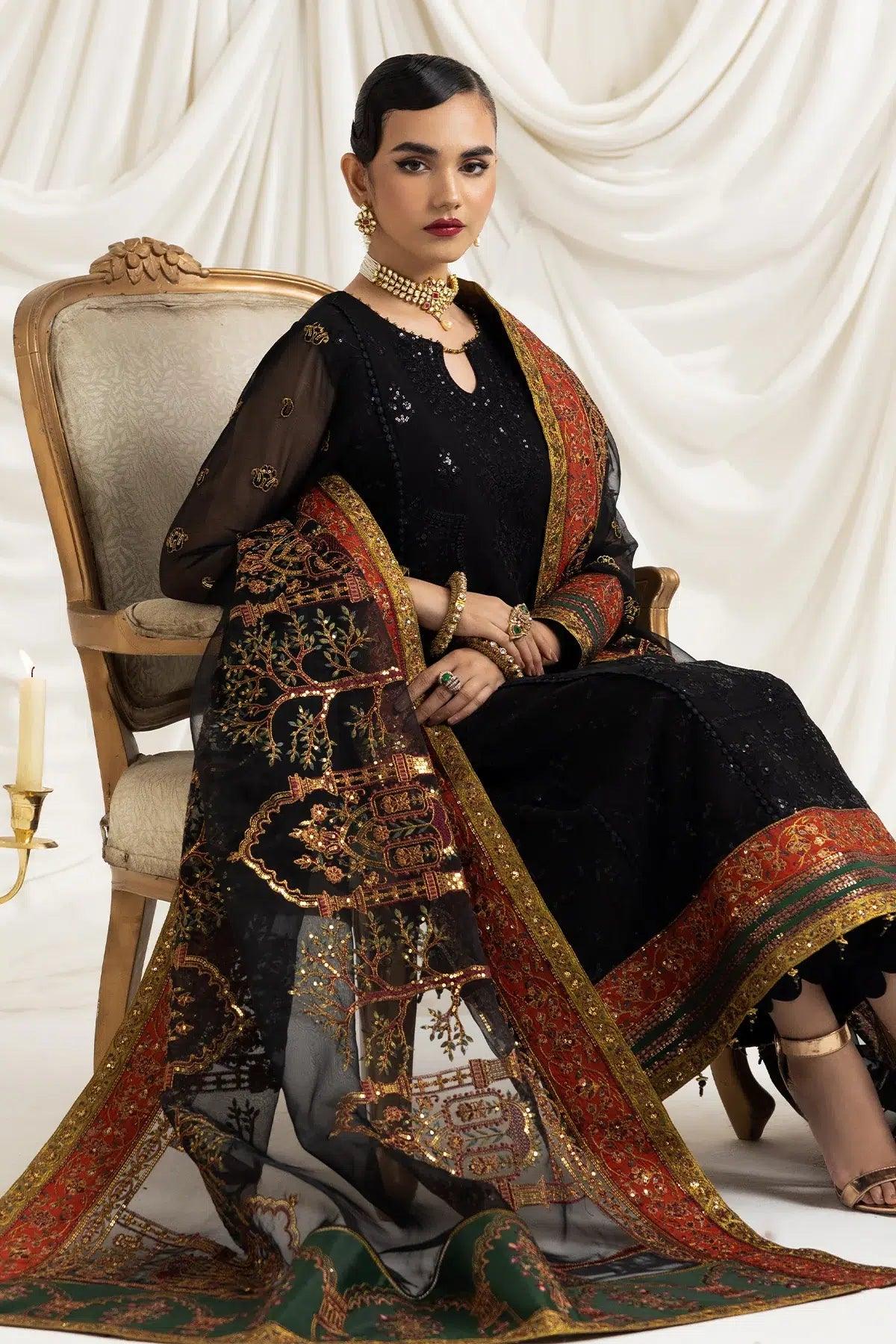 Alizeh | Formals Collection | Mehlika B (BLACK) - Aqsa Fabrics