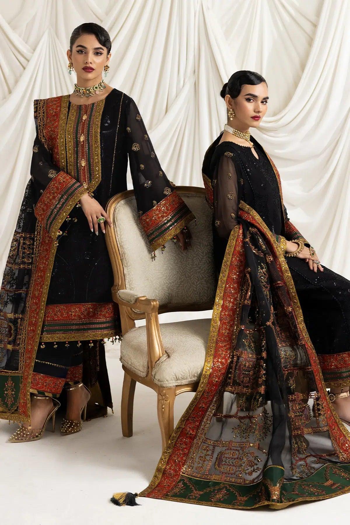 Alizeh | Formals Collection | Mehlika B (BLACK) - Aqsa Fabrics