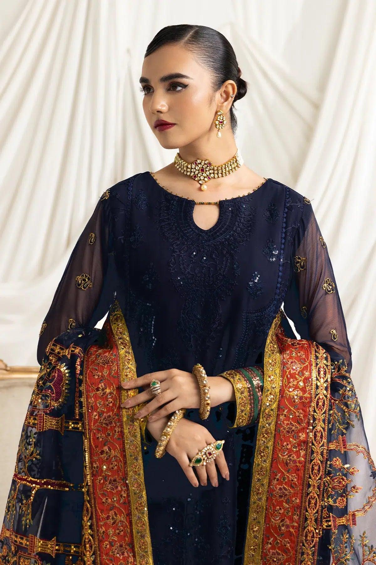 Alizeh | Formals Collection | Mehlika C (BLUE) - Aqsa Fabrics