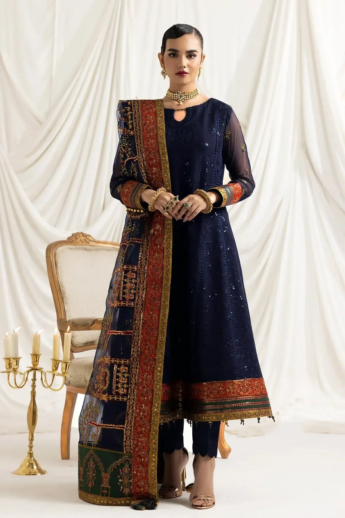 Alizeh | Formals Collection | Mehlika C (BLUE) - Aqsa Fabrics