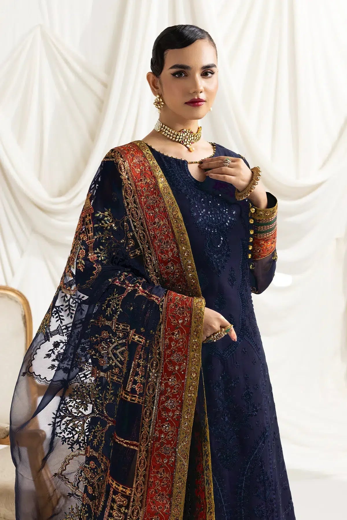 Alizeh | Formals Collection | Mehlika C (BLUE) - Aqsa Fabrics