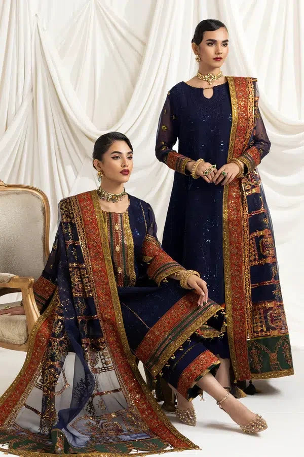 Alizeh | Formals Collection | Mehlika C (BLUE) - Aqsa Fabrics