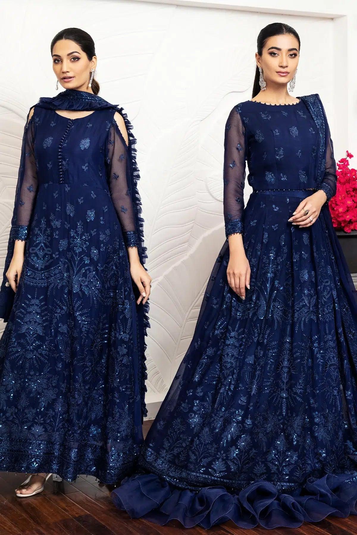 Alizeh | Formals Collection | Glace Blue - Aqsa Fabrics