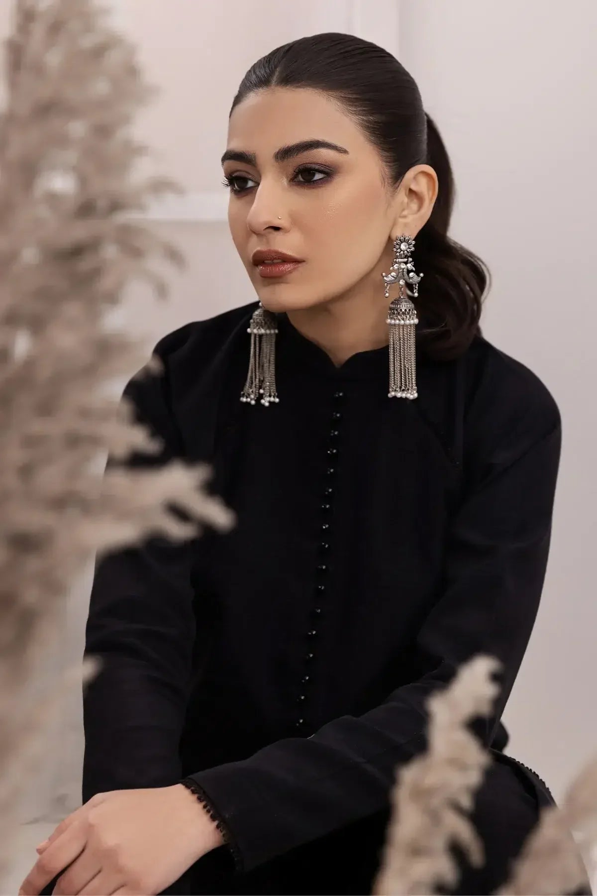 Alizeh | Formals Collection | Black Dress 3 piece - RTW1004 - Aqsa Fabrics