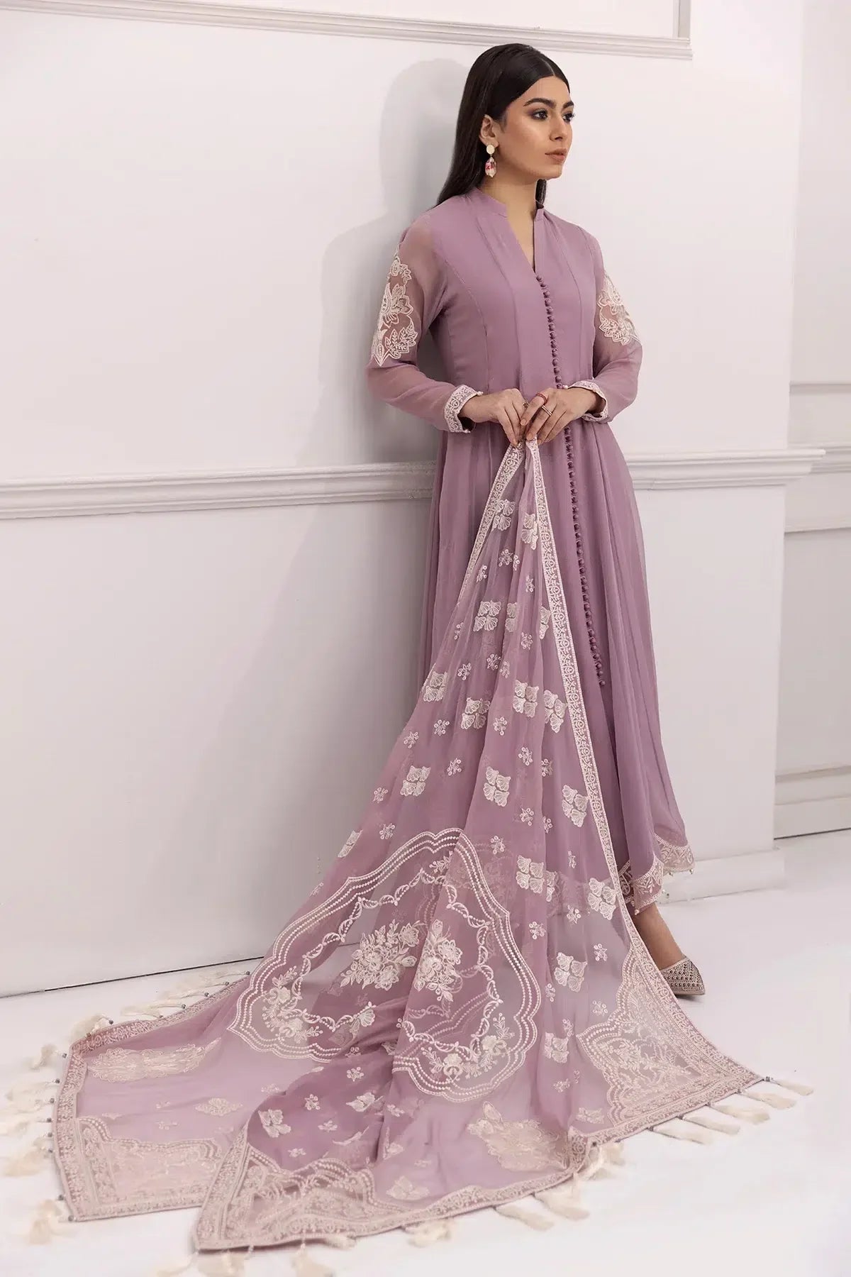 Alizeh | Formals Collection | Lilac Dress 3 piece - RTW1006 - Aqsa Fabrics
