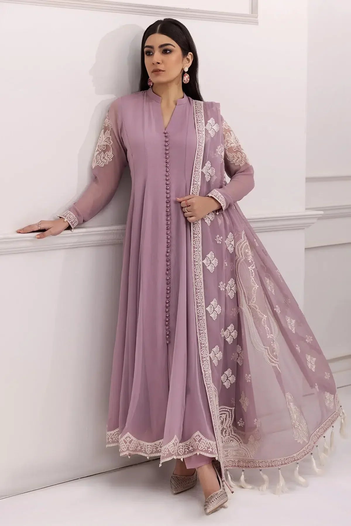Alizeh | Formals Collection | Lilac Dress 3 piece - RTW1006 - Aqsa Fabrics