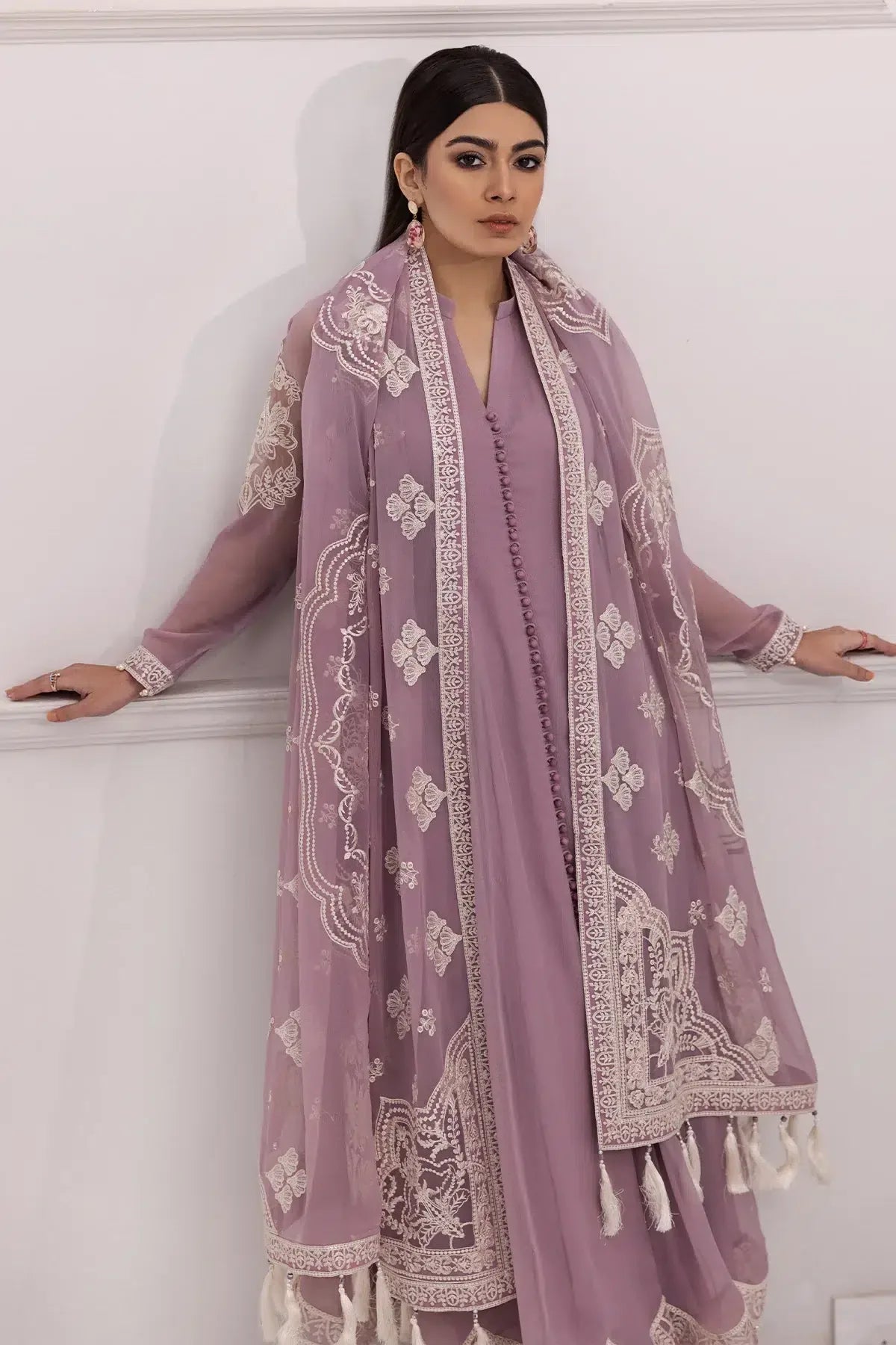 Alizeh | Formals Collection | Lilac Dress 3 piece - RTW1006 - Aqsa Fabrics