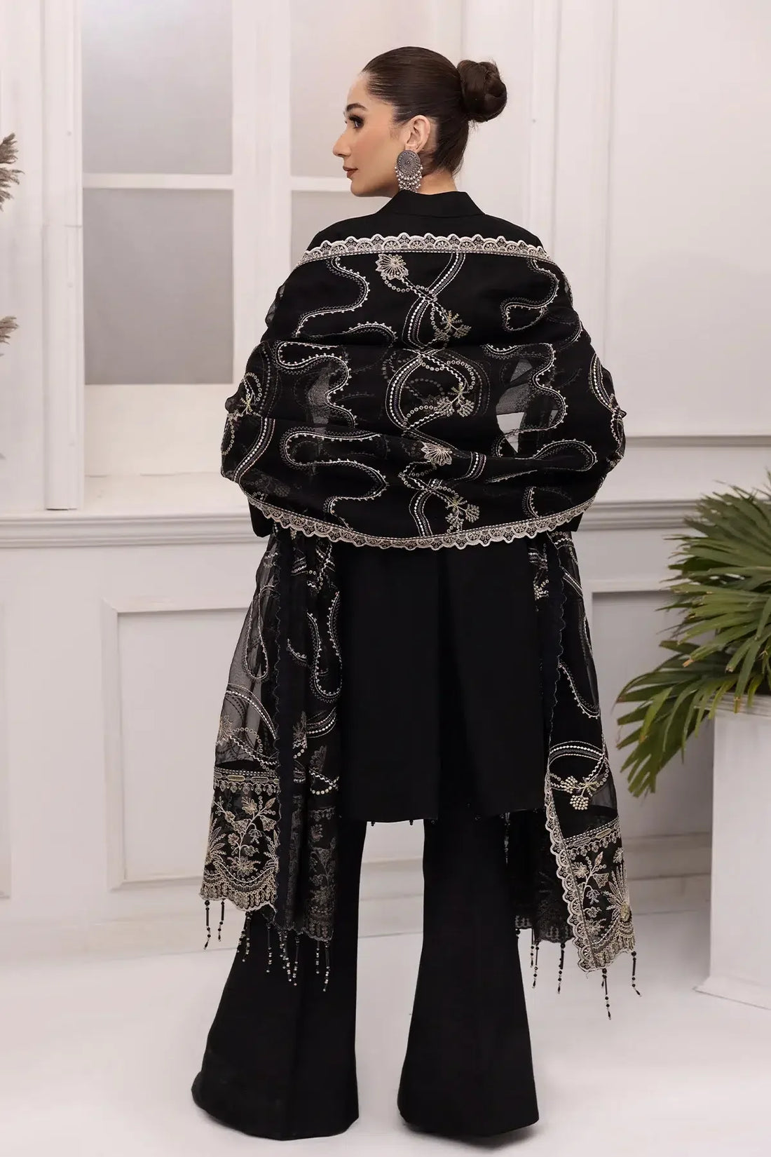 Alizeh | Formals Collection | Black Dress 3 piece - RTW1008 - Aqsa Fabrics