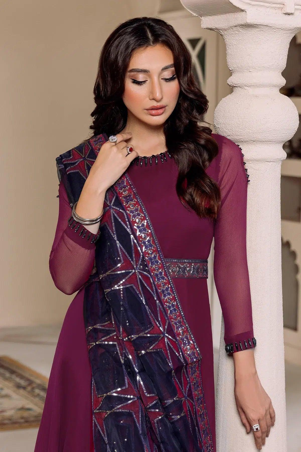 Alizeh | Formals Collection | Magenta 3 piece - RTW1013 - Aqsa Fabrics