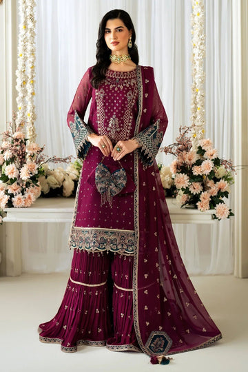 Alizeh | Selene Luxury Chiffon Collection 25 | AF-PS-8001-Rosie - Aqsa Fabrics