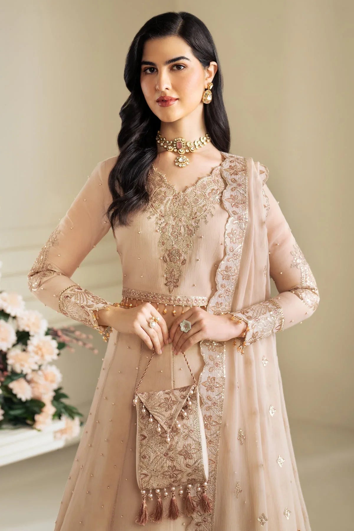 Alizeh | Selene Luxury Chiffon Collection 25 | AF-PS-8004-Lotus - Aqsa Fabrics