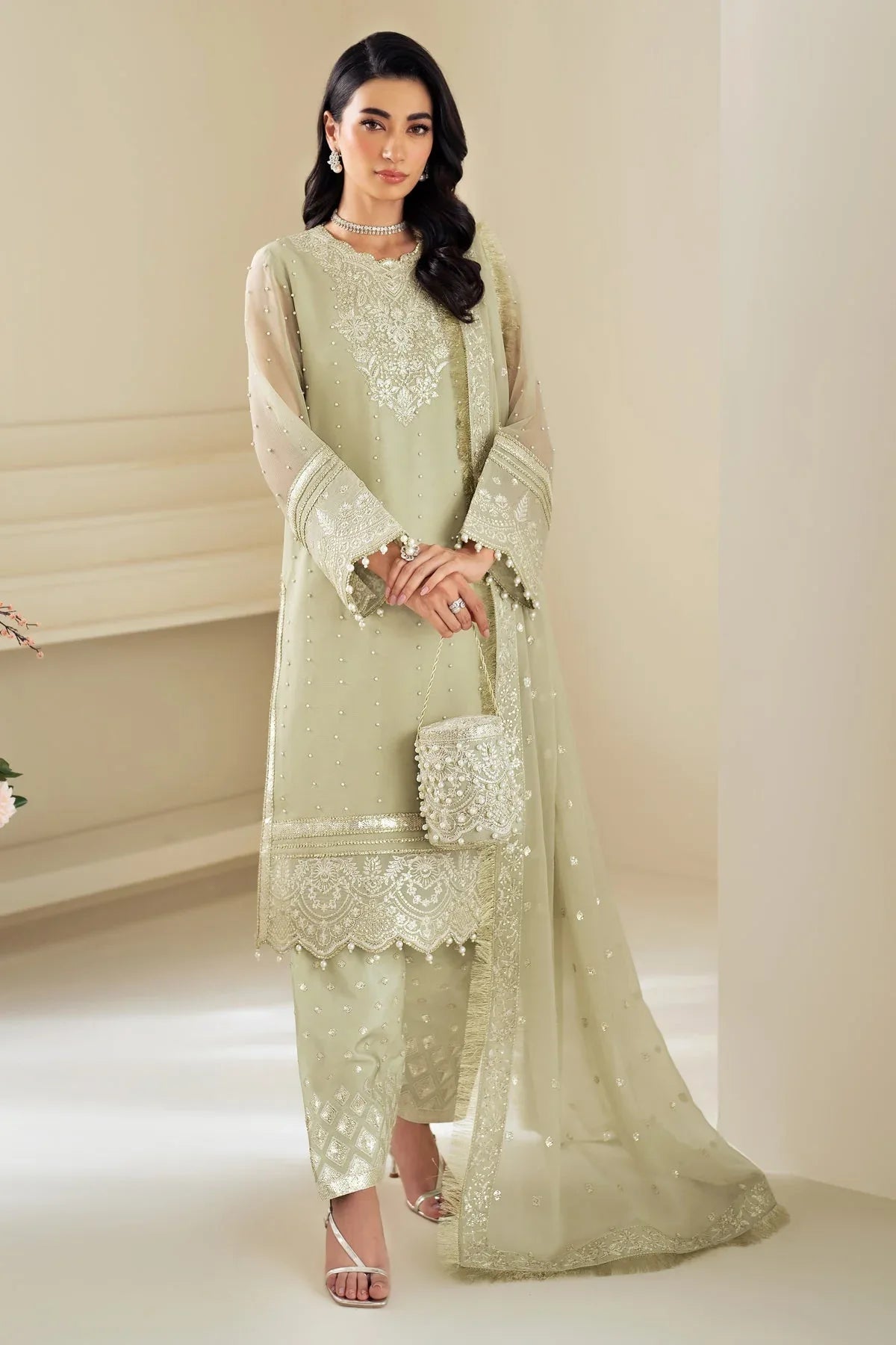 Alizeh | Selene Luxury Chiffon Collection 25 | AF-PS-8008-Neo - Aqsa Fabrics