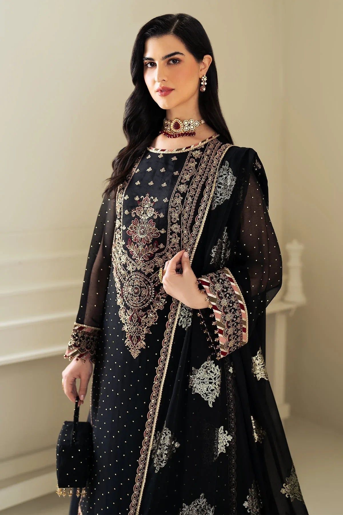 Alizeh | Selene Luxury Chiffon Collection 25 | AF-PS-8005-Alba - Aqsa Fabrics