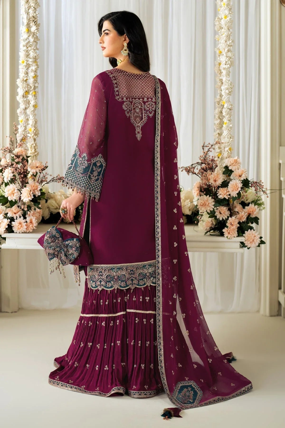 Alizeh | Selene Luxury Chiffon Collection 25 | AF-PS-8001-Rosie - Aqsa Fabrics