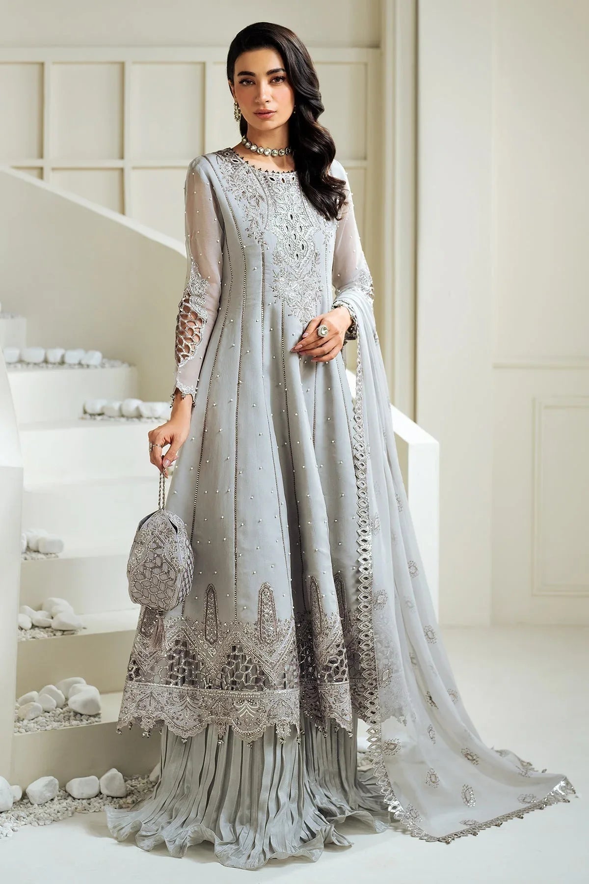 Alizeh | Selene Luxury Chiffon Collection 25 | AF-PS-8002-Luna - Aqsa Fabrics