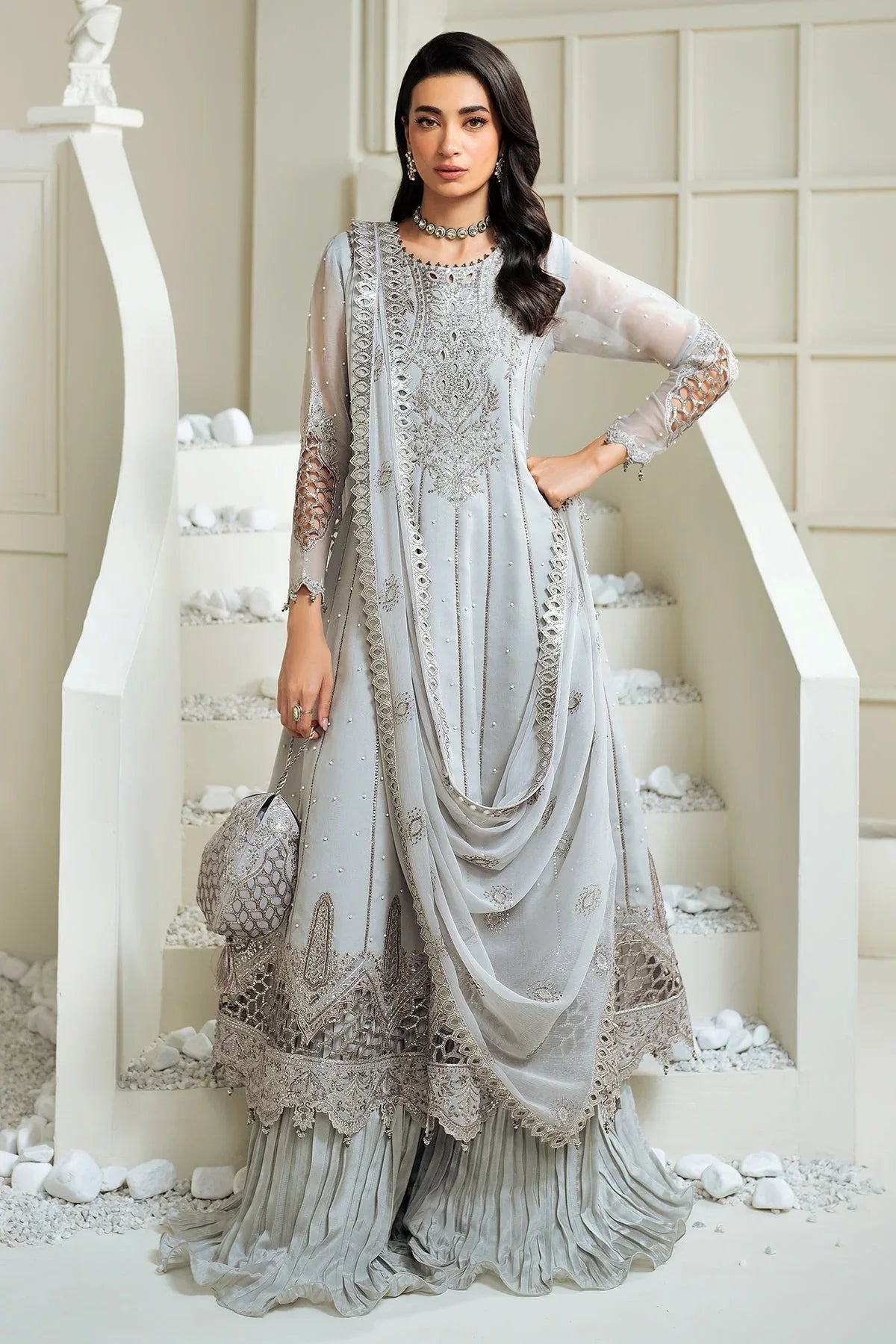 Alizeh | Selene Luxury Chiffon Collection 25 | AF-PS-8002-Luna - Aqsa Fabrics