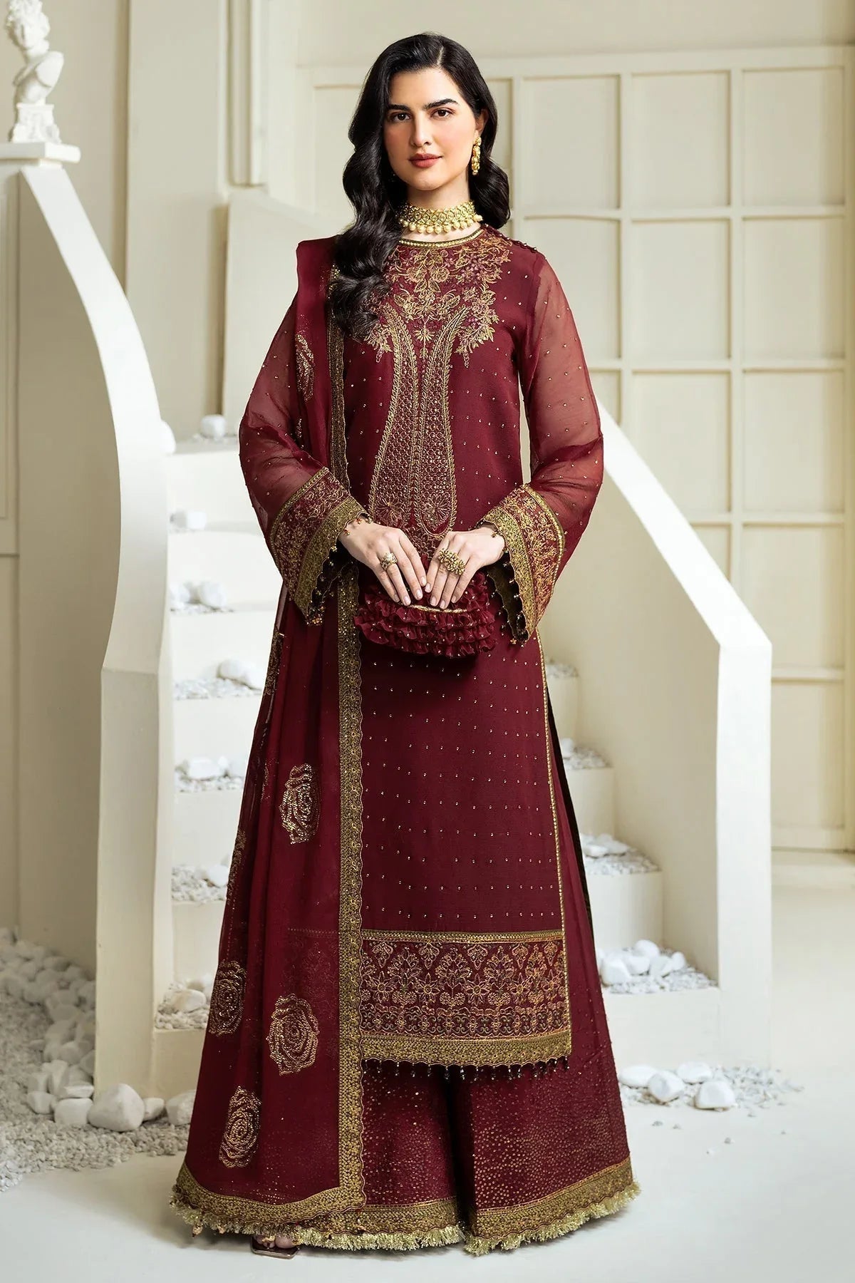 Alizeh | Selene Luxury Chiffon Collection 25 | AF-PS-8007-Gina - Aqsa Fabrics