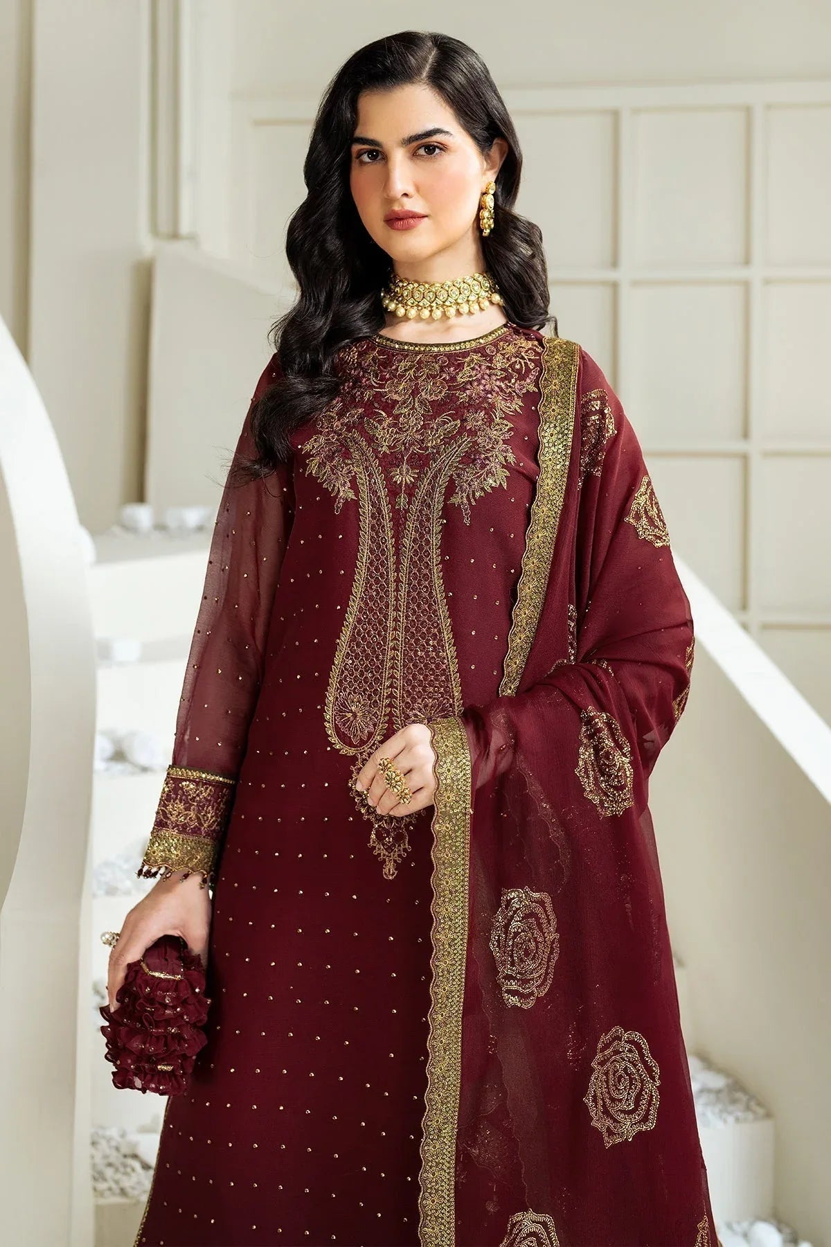 Alizeh | Selene Luxury Chiffon Collection 25 | AF-PS-8007-Gina - Aqsa Fabrics