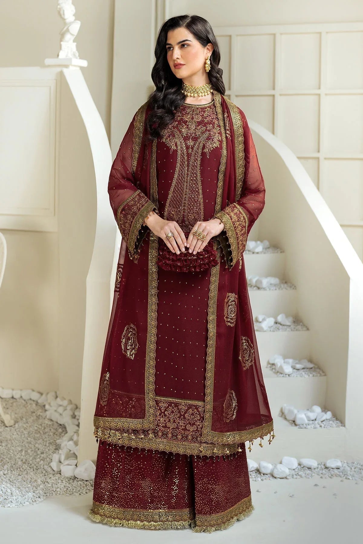 Alizeh | Selene Luxury Chiffon Collection 25 | AF-PS-8007-Gina - Aqsa Fabrics