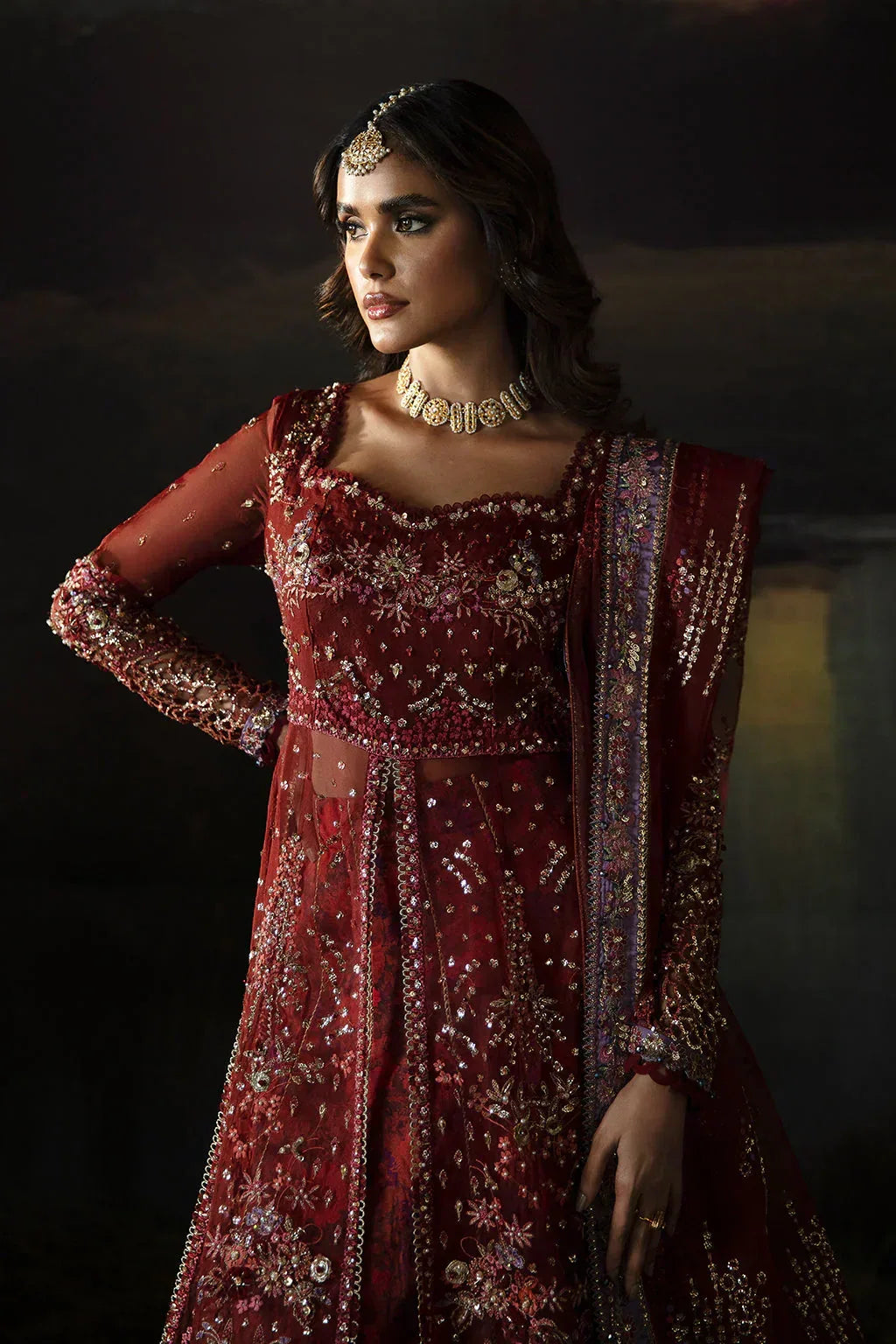 Hayat by Afrozeh Embroidered Organza 3Pc Suit AFH-24-02 ANAYA - Aqsa Fabrics