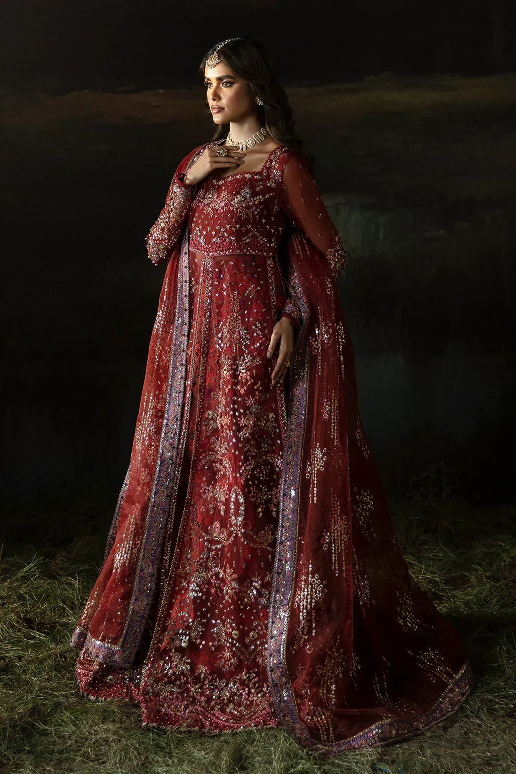 Hayat by Afrozeh Embroidered Organza 3Pc Suit AFH-24-02 ANAYA - Aqsa Fabrics
