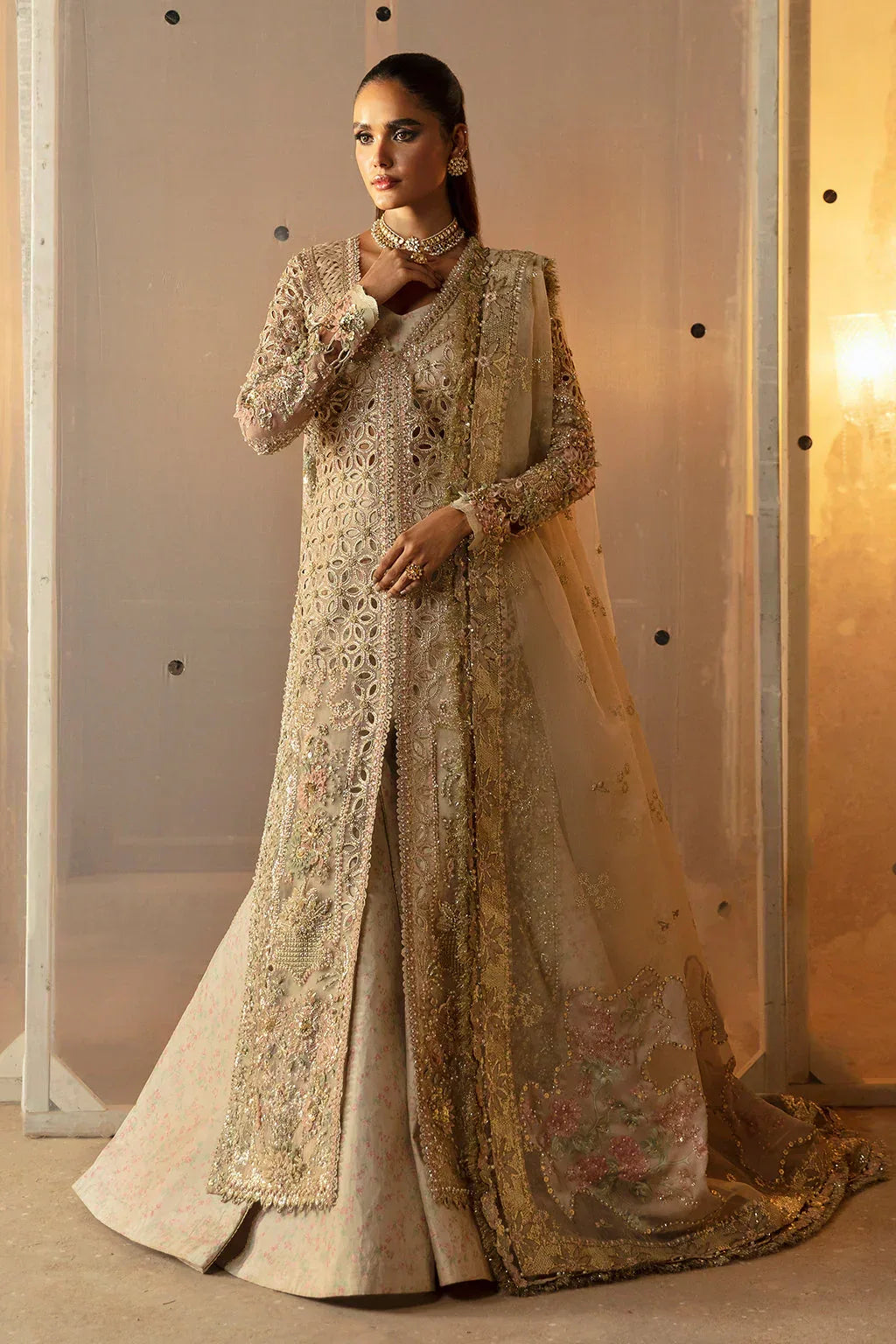 Hayat by Afrozeh Embroidered Organza 3Pc Suit AFH-24-05 ANIQA - Aqsa Fabrics