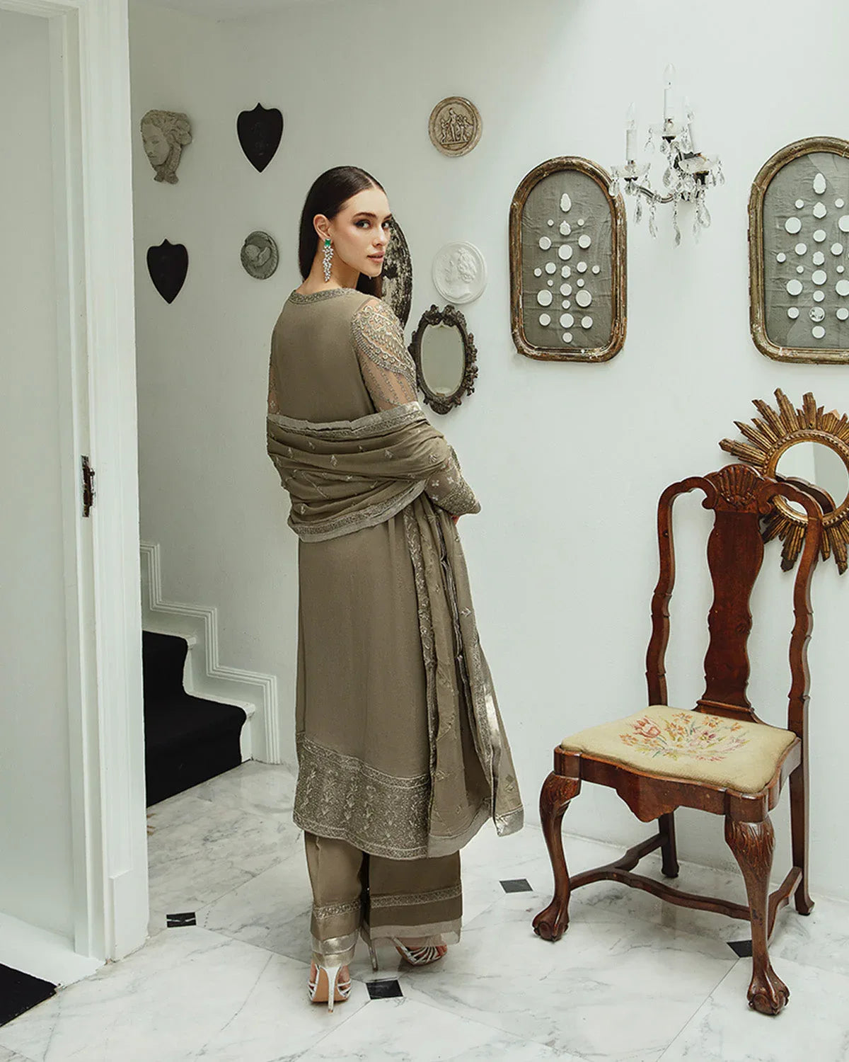 Maryum n Maria | Freesia Ariya Formals | SW23-504 - Umber - Zarin - Aqsa Fabrics