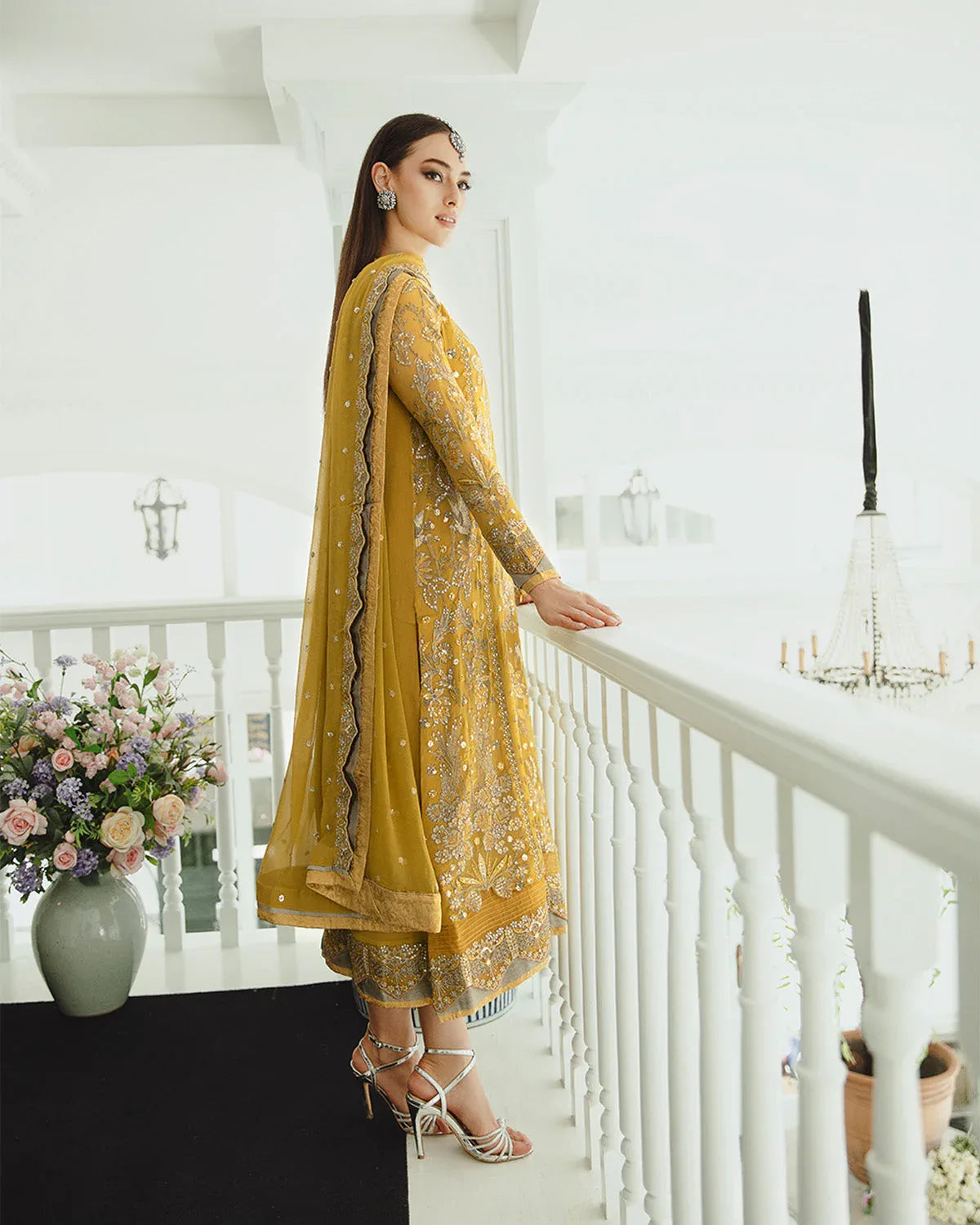 Maryum n Maria | Freesia Ariya Formals | SW23-510 - Ocher - Laleh - Aqsa Fabrics